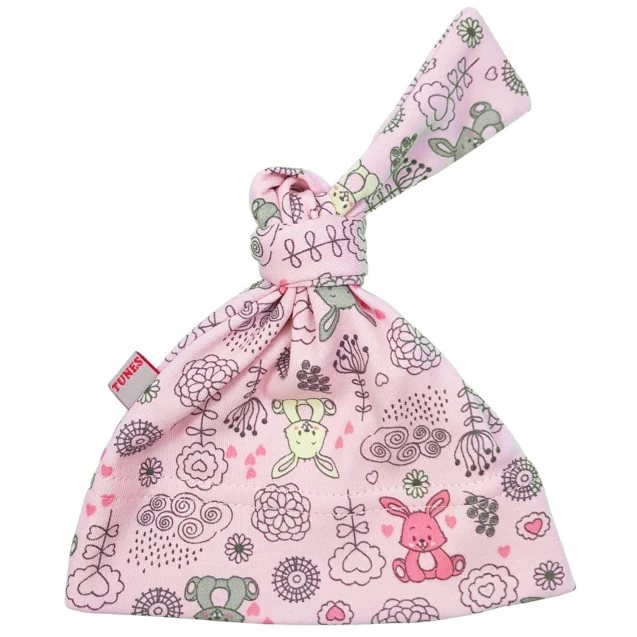 Cotton Newborn Knot Hat – Bunny