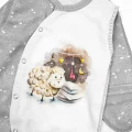 Illustrated Cotton Newborn Sleepsuit – Sweet Dream Sheep