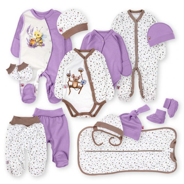 Набор для девочки в роддом 13 предметов Lavender и Cotton