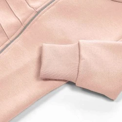 Hooded Baby Coverall with Open Feet – Rose
